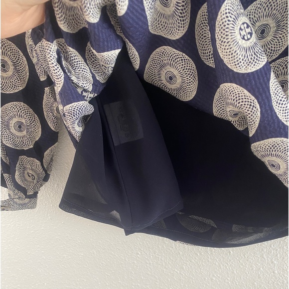 Tory Burch womens gray polo shirt long sleeve logo button pima cotton - Picture 4 of 5